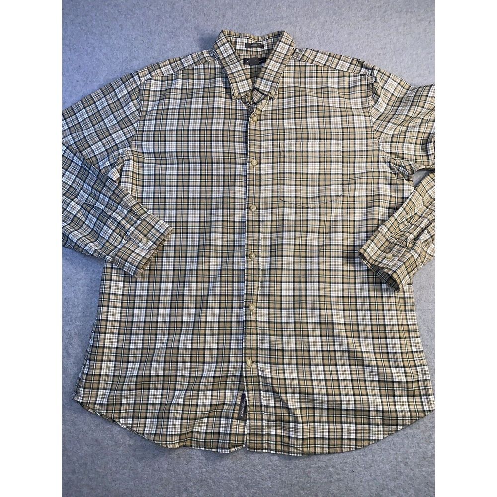 Eddie Bauer‎ Button Up Shirt Mens Large Long Sleeve Multiple Check Cotton Casual